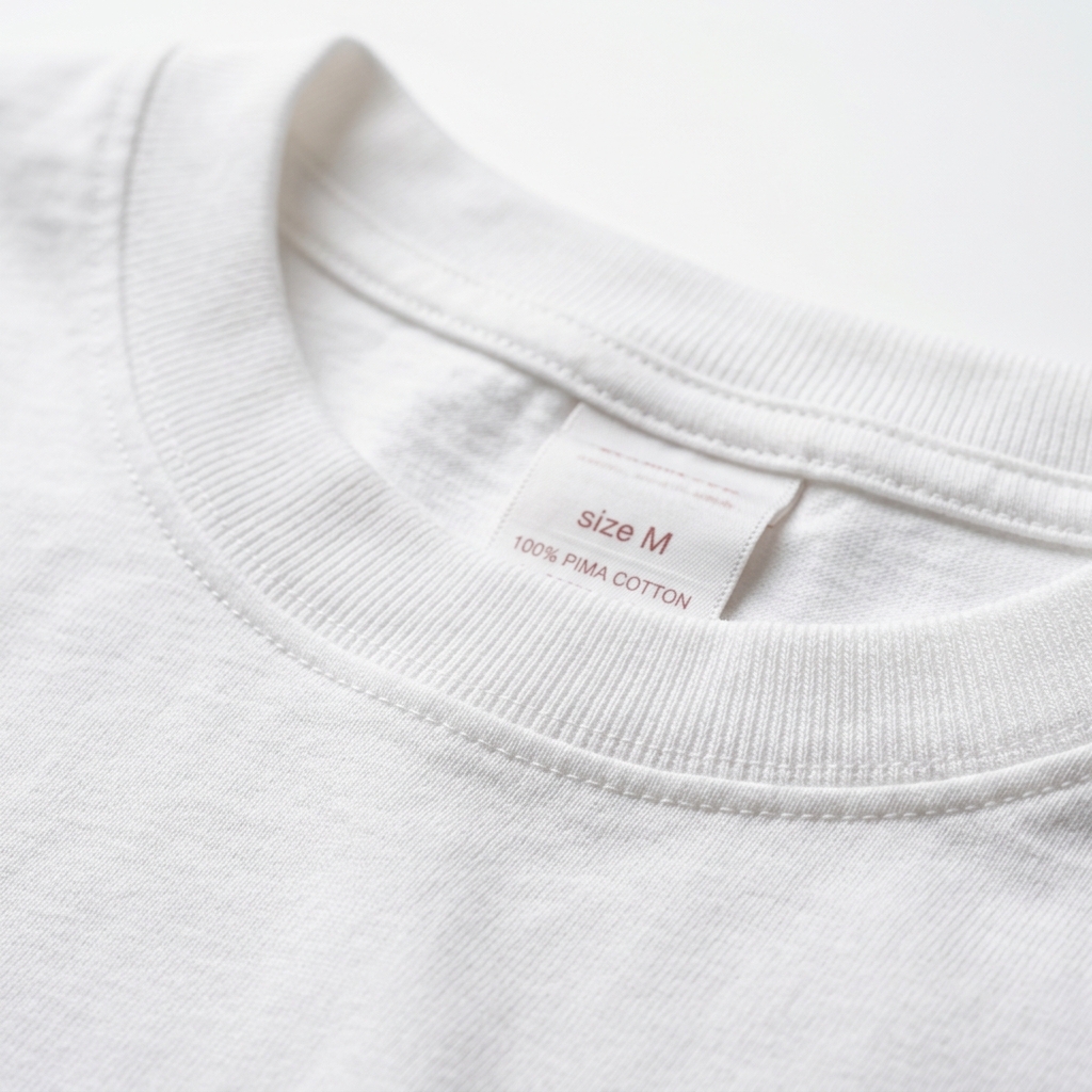 T-shirt detail — label / seam